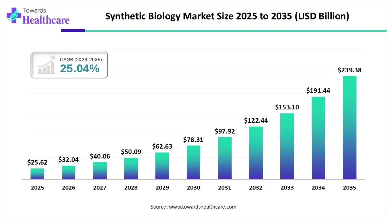 Synthetic Biology Market Size 2025 to 2035 Synthetic Biology Market Trends and Growth (2026)